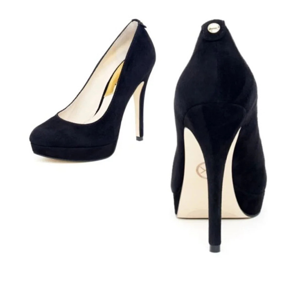 Michael Kors Shoes - Michael Michael Kors York Suede Pumps Women’s Size 9M Black Stiletto High Heels